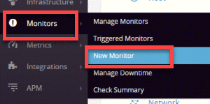 Datadog new monitor